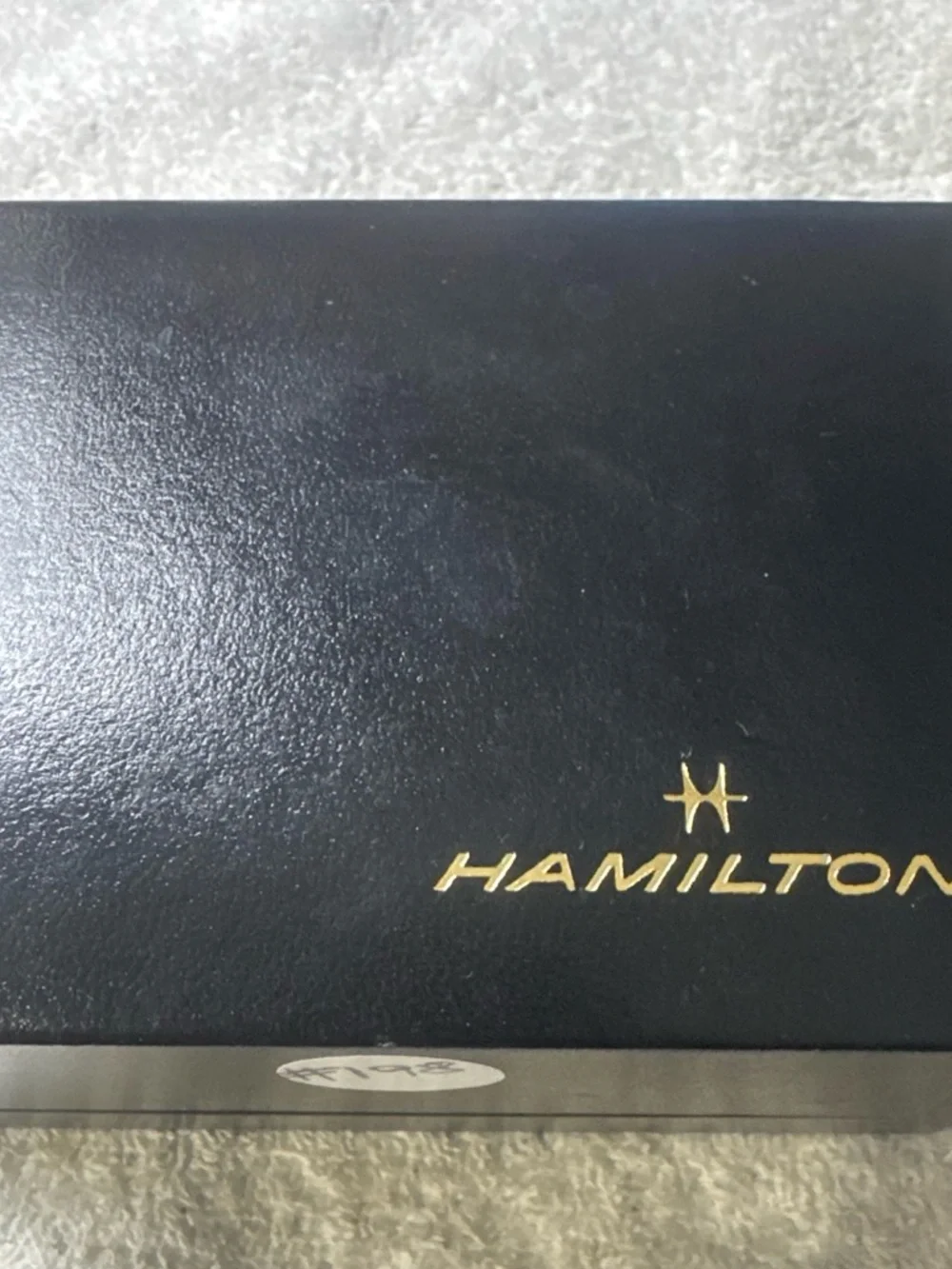 #198 Hamilton Gold-Tone Men’s Watch with Emblem Dial
